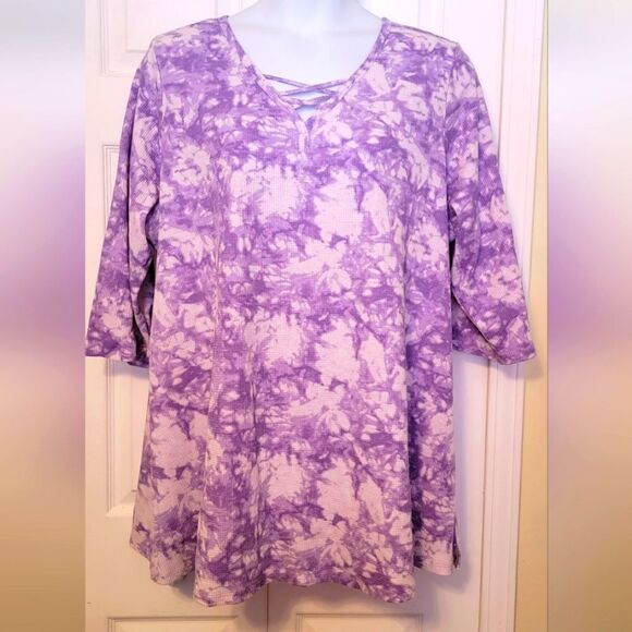 #383 Women Within Purple tye dye tunic,sze. 26/28W - Picture 1 of 9